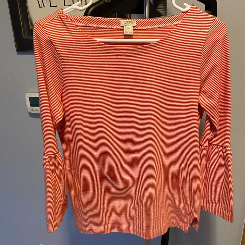 JCREW Striped 3/4 Sleeve Top